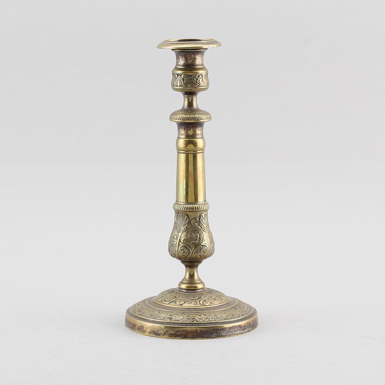 LJUSSTAKE, mässing, empire, 1800-talets första hälft.