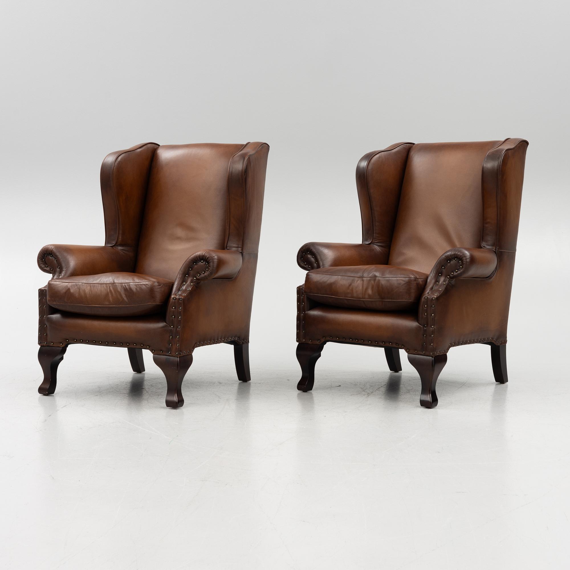 Armchairs, a pair, English style, Brittfurn, 21st century.
