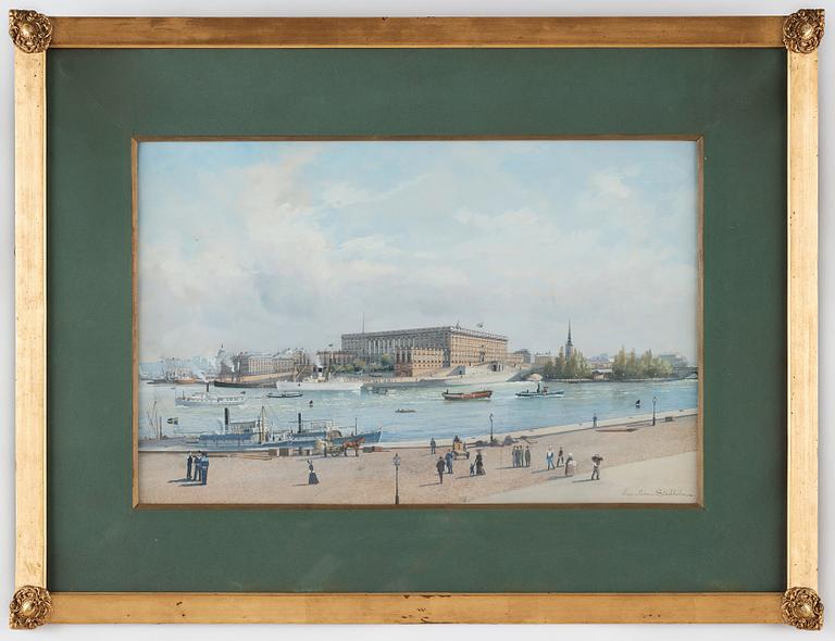 Anna Palm de Rosa, Vy över Kungliga slottet, Stockholm.