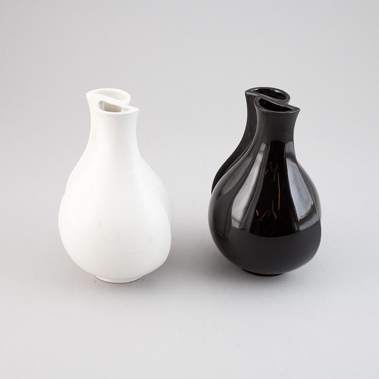 Wilhelm Kåge, two "Surrea" ceramic vases, Gustavsberg, possibly prototypes.