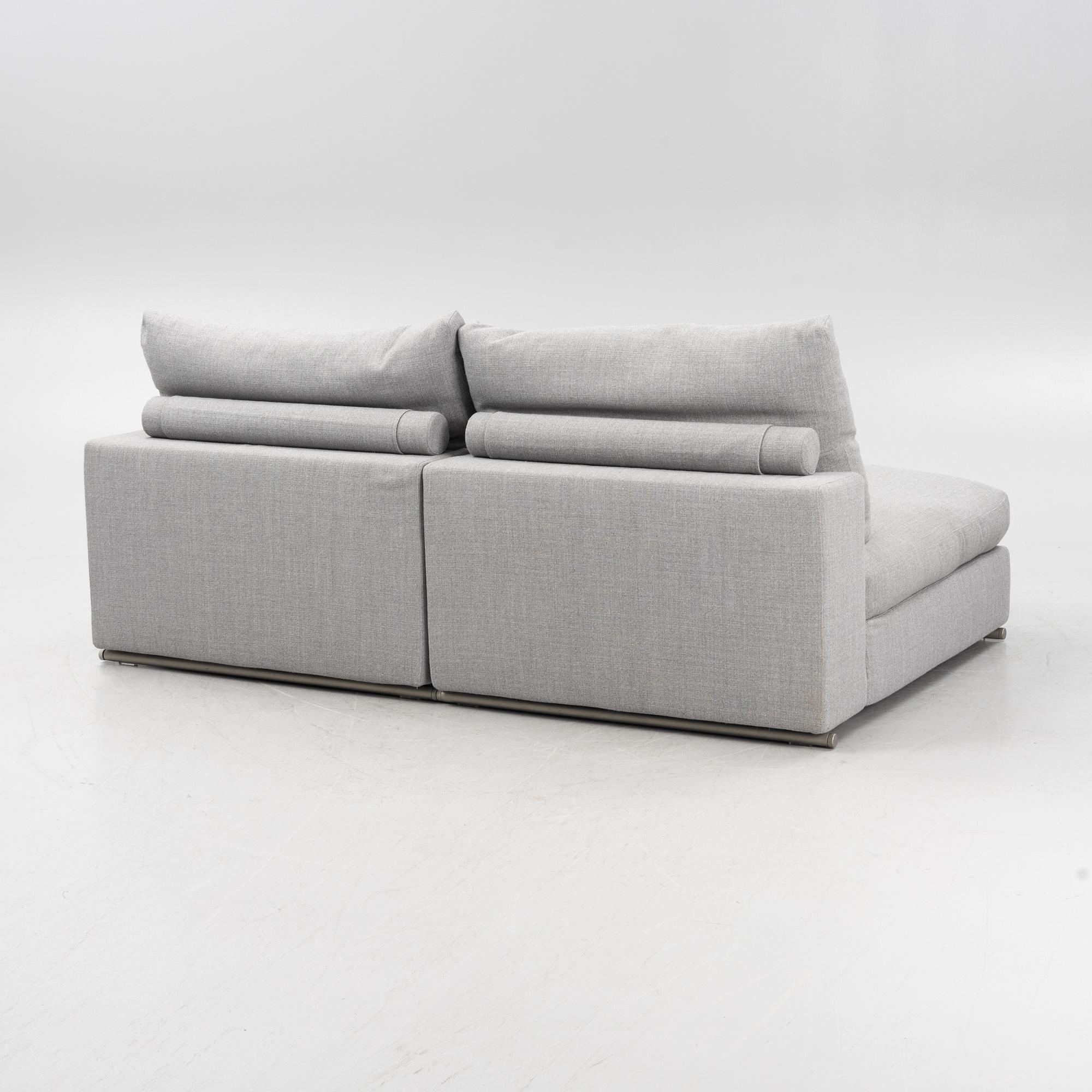 A two-section  contemporary sofa from Flexform, Italy.
