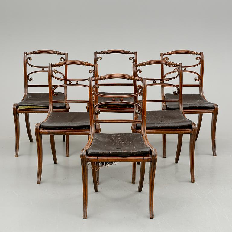 STOLAR, 6 st, England, 1800-talets andra hälft.