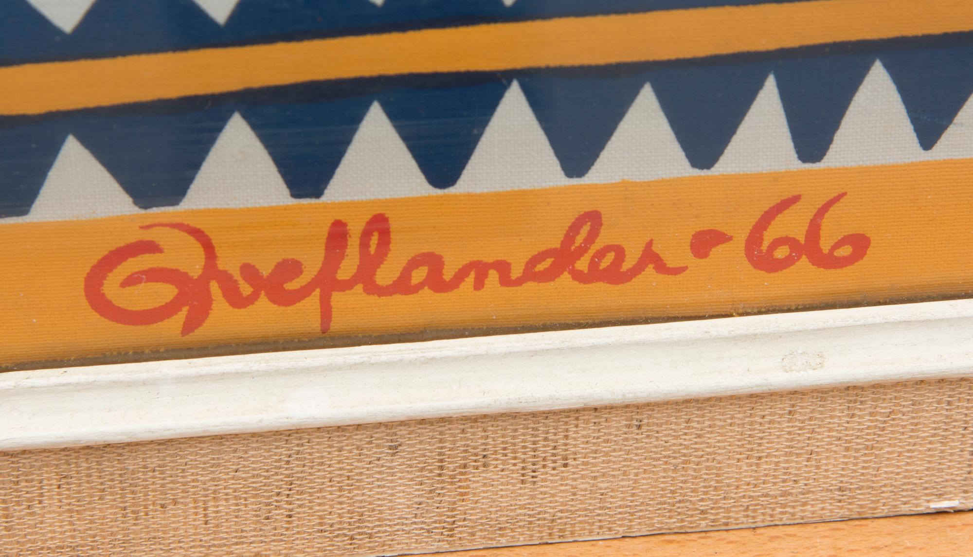 ANNELI QVEFLANDER, serigrafi på tyg, signerad i trycket.