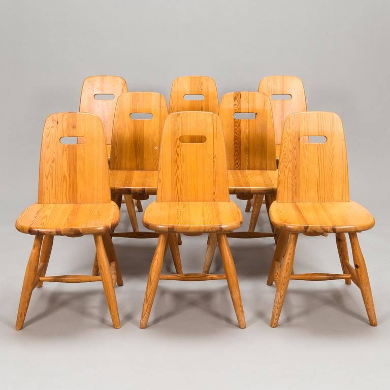 Eero Aarnio, eight late 20th century 'Pirtti' chairs (The cottage) for laukaan puu.