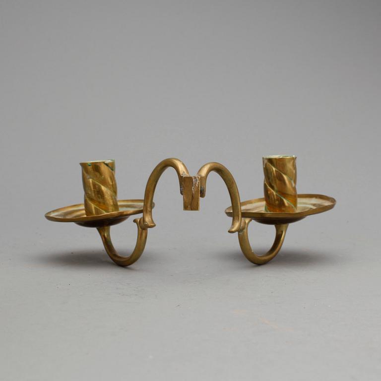 LJUSPLÅT, mässing, barockstil, 1800-tal.