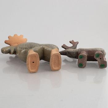 Lisa Larson, figuriner, 4 st, ur serien "Skansen", Gustavsberg.