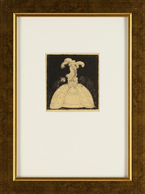 John Bauer, lithograph from "Troll", 1915, signed B in the print.