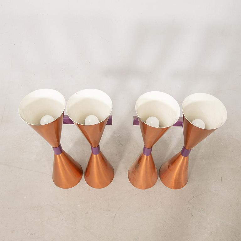 Hans-Agne Jakobsson, wall lamps a pair model S 2021 Markaryd 1960s.