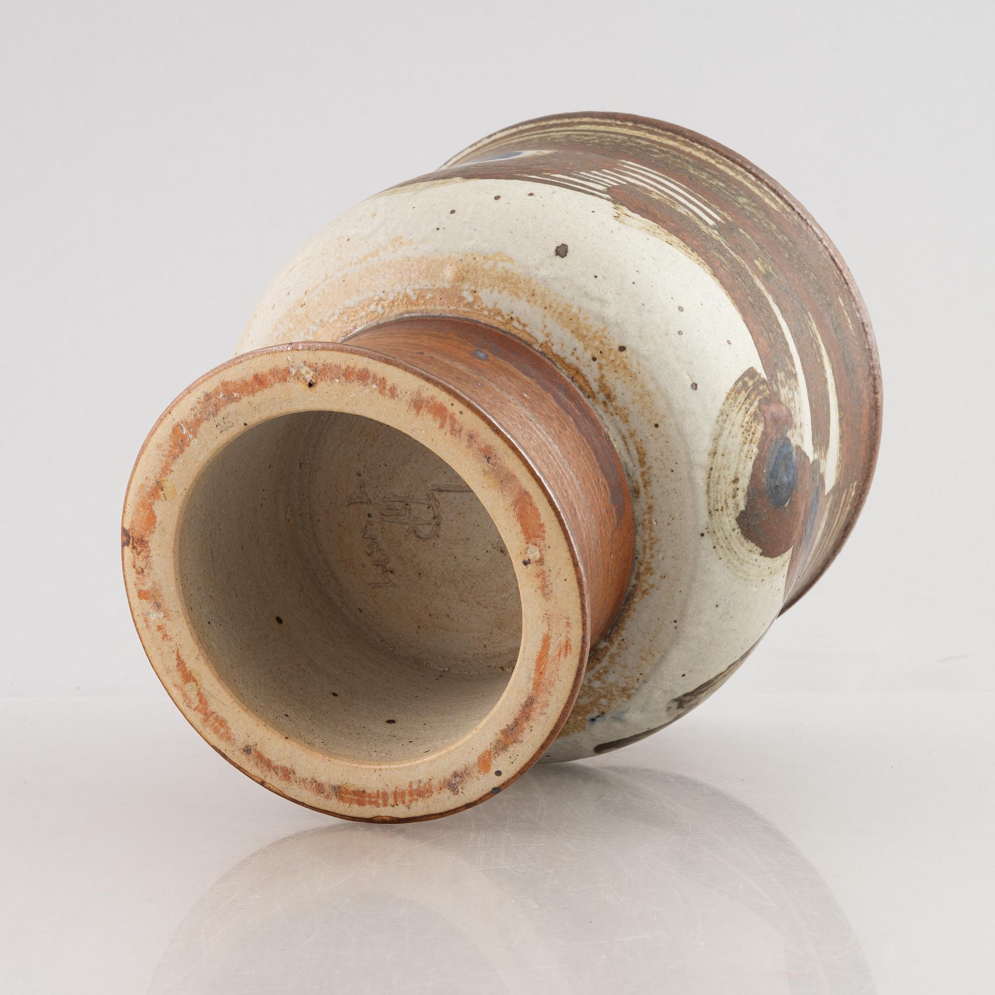 Lisa Larson, a unique glazed stoneware vase, Gustavsberg Studio.