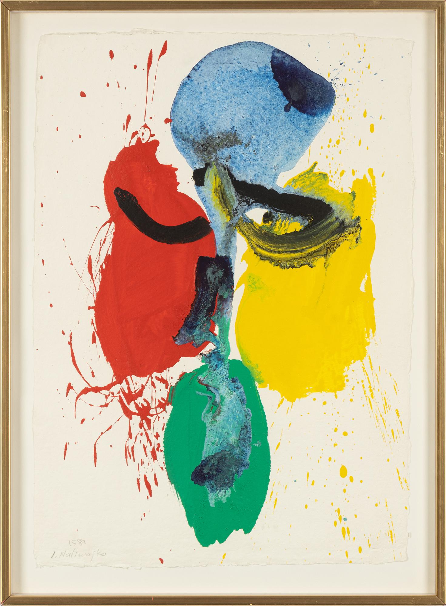 Jan Naliwajko, mixed media on paper, signed and dated 1989.
