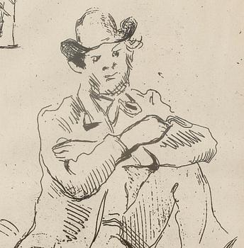 PAUL CÉZANNE, two etchings, not signed, posthumous prints.