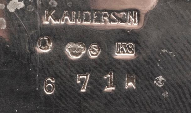KAFFESERVIS, 3 delar, silver, K Andersson, 1936.