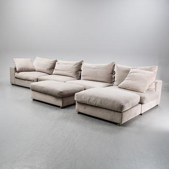 A six-piece modular sofa 'Groundpiece', Flexform, Italy.