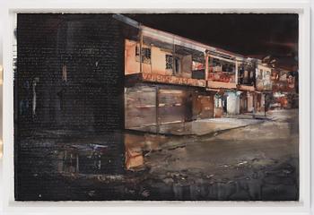 Lars Lerin, "Gata i Caxias, Brasilien".