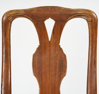 Stolar, ett par, Stockholmsarbeten, 1700-talets mitt, Senbarock.