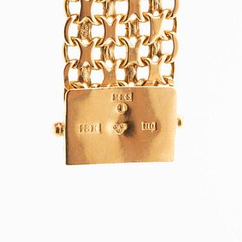 Armband  X-länk 18K guld Mary Kvoch Stockholm 1958.
