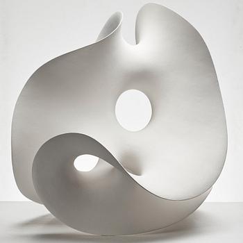 Eva Hild, a white stoneware sculpture, "Loop 649", Sweden 2005.