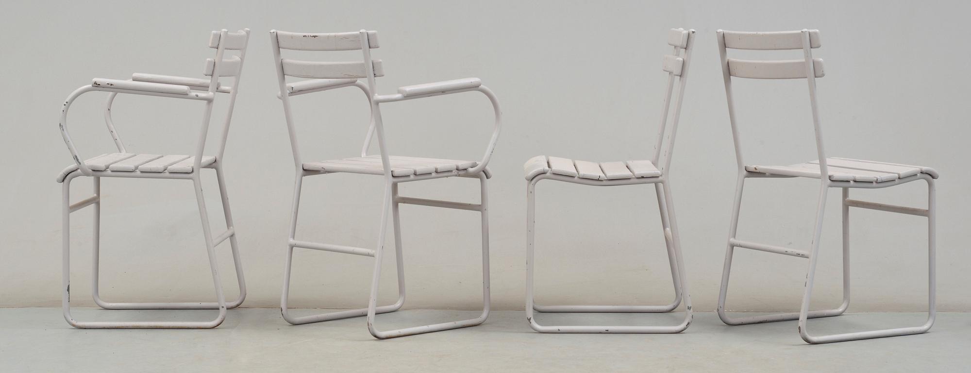 TRÄDGÅRDSSTOLAR, 4 st, 1900-talets mitt.