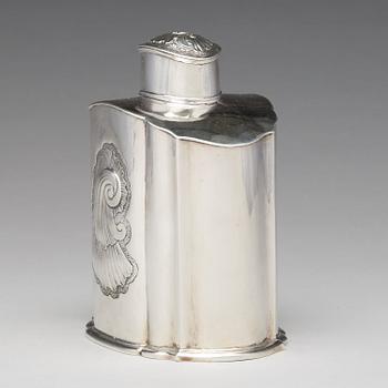 Johan Collin, teburk, stor, silver, Stockholm 1745. Senbarock.