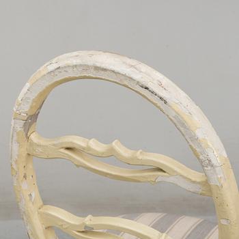 Five late 18th century Gustavian chairs.