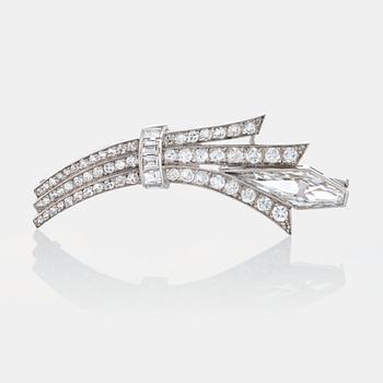 954. A WA Bolin brooch set with diamonds.