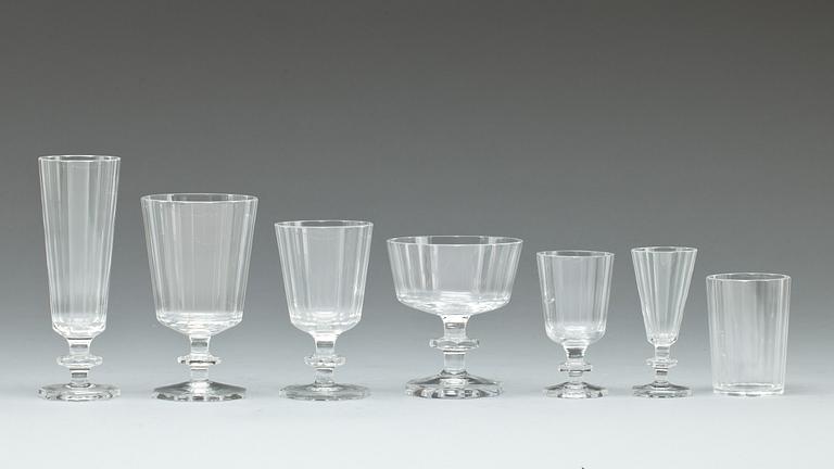 GLASSERVIS, glas, 76 st, "Karlberg", Elis Bergh, Kosta Boda, 1900-tal.