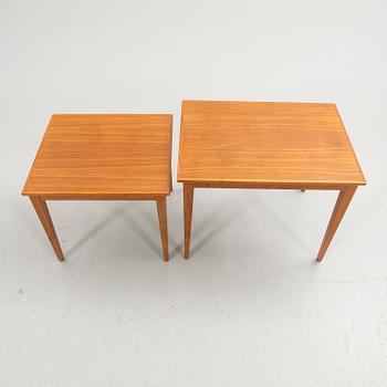 Game table, 2 pieces, mid-20th century.