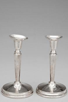 LJUSSTAKAR, ett par, silver, Mema Guld och Silver AB, Löfman, Lidköping 1990.