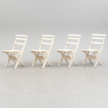 Four garden chairs, first half of the 20th century.