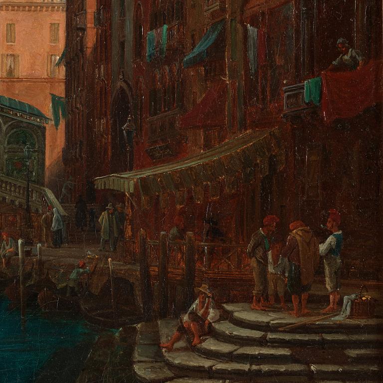 Gustaf Wilhelm Palm, "Vue af Ponte di Rialto i Venedig".
