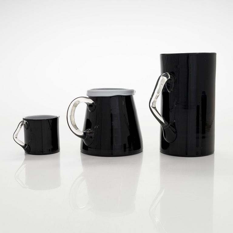 Nanny Still, A set of five mid 20th century service parts, "Black and White" for Riihimäki Glassworks.