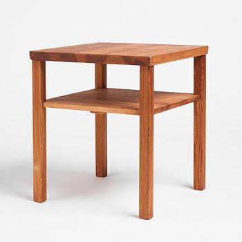 Axel Einar Hjorth, a stained pine 'Wärmdö' side table, Nordiska Kompaniet, Sweden 1930s.