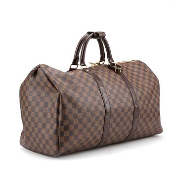 LOUIS VUITTON, a damier canvas weekend bag, "Keepall 50".