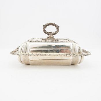 Gustaf Möllenborg, covered serving dish, silver, Stockholm 1856.