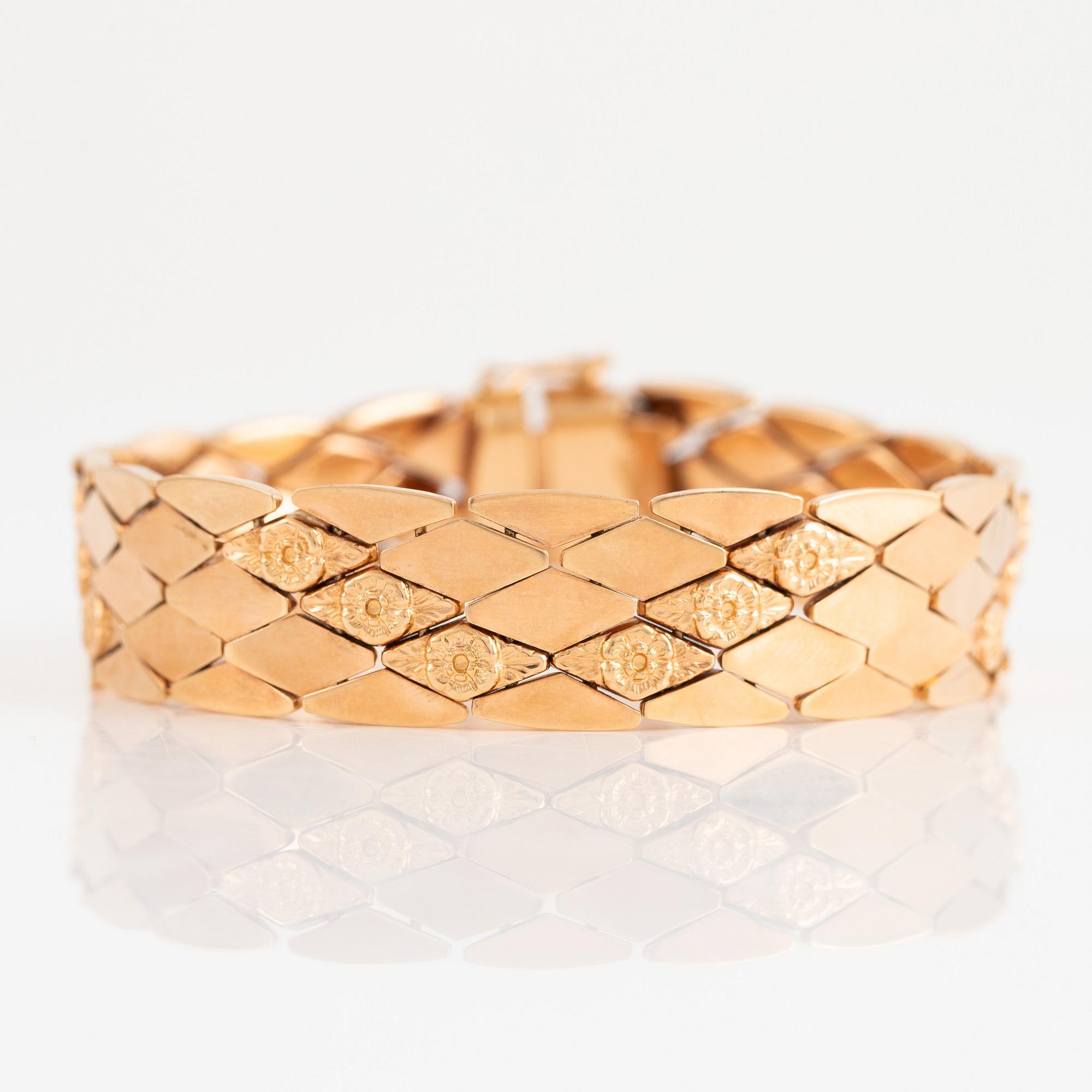 Armband, 750/18k guld.