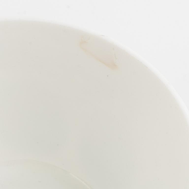 Stig Lindberg, tekoppar med fat, 12 st,   benporslin, "Prunus", Gustavsberg.