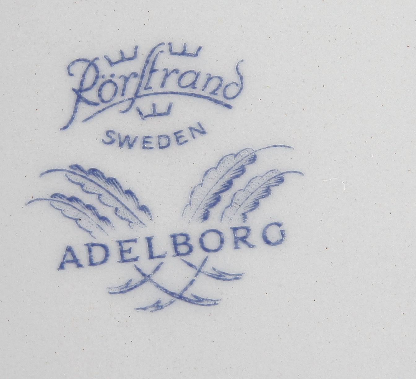 SERVISDELAR, 49 st, porslin, "Adelborg", Rörstrand.