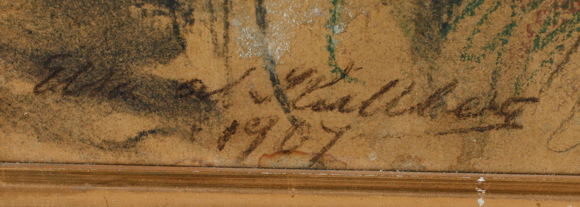 ELSA AF KULLBERG, pastell, sign och dat 1907.