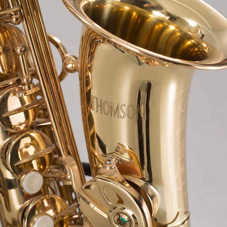 A late 20th century saxophone by Thomson.