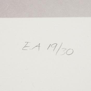 Yrjö Edelmann, färglitografi, 1991, stämpelsignerad EA 19/30.
