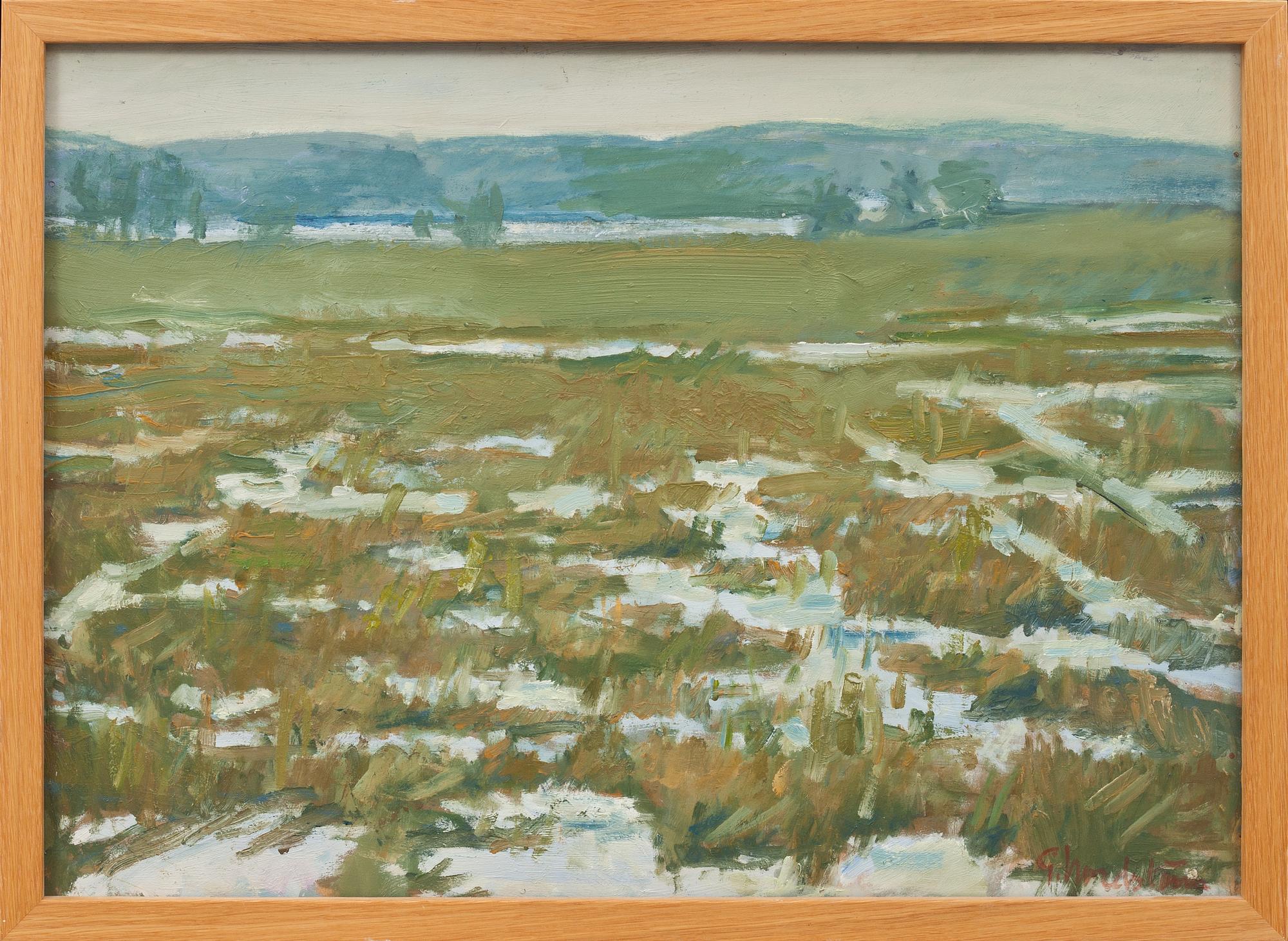 GERHARD NORDSTRÖM, olja på pannå. Signerad.