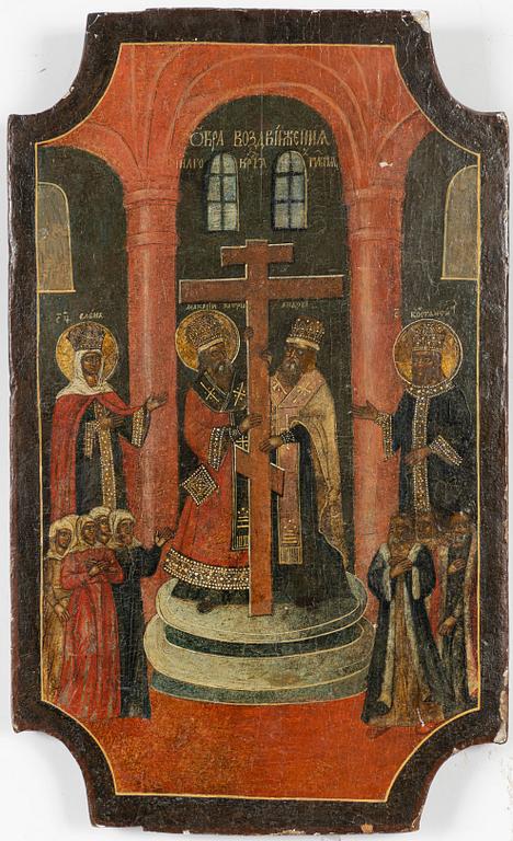 Icon, Russia, 19th century, The Elevation of the Cross.