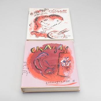 BÖCKER, "Chagall Lithographe II, 1957-62" & "Chagall Lithographie III, 1962-1963". 12 + 2  litografier.