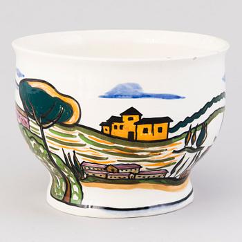 GERDA THESLEFF, a ceramic bowl signed GT, Arabia.