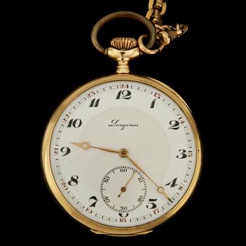 FICKUR, 14 k guld, Longines, omkring 1930.