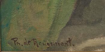 PHILIPPE DE ROUGEMONT, olja på duk, signerad.