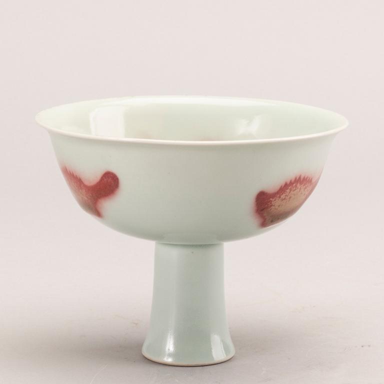 Tazza, porslin. Kina, troligen republik, med Xuandes märke.