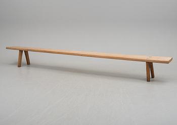 A pine bench dated 1813.