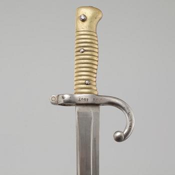 A French sword bayonet, second half of the 19th century.