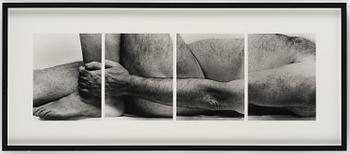 John Coplans, "Lying Figure, four panels", 1990.